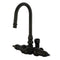 VINTAGE ABT200-0 GOOSENECK TUB FAUCET BODY, MATTE BLACK