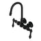 Aqua Vintage AE1T0 Two-Handle 2-Hole Tub Wall Mount Clawfoot Tub Faucet, Matte Black