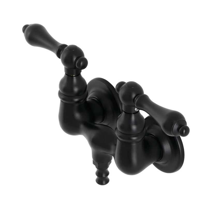 Aqua Vintage AE31T0 Two-Handle 2-Hole Tub Wall Mount Clawfoot Tub Faucet, Matte Black