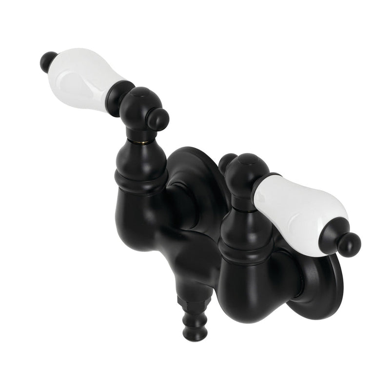 Aqua Vintage AE35T0 Two-Handle 2-Hole Tub Wall Mount Clawfoot Tub Faucet, Matte Black