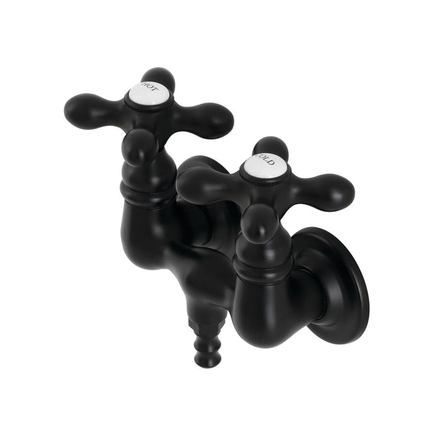 Aqua Vintage AE37T0 Two-Handle 2-Hole Tub Wall Mount Clawfoot Tub Faucet, Matte Black