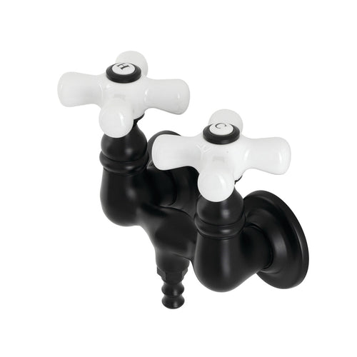 Aqua Vintage AE39T0 Two-Handle 2-Hole Tub Wall Mount Clawfoot Tub Faucet, Matte Black