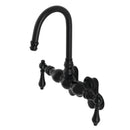 Aqua Vintage AE81T0 Two-Handle 2-Hole Tub Wall Mount Clawfoot Tub Faucet, Matte Black