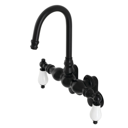 Aqua Vintage AE83T0 Two-Handle 2-Hole Tub Wall Mount Clawfoot Tub Faucet, Matte Black