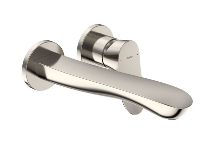 TOTO 1.2 Gpm Long Wall-Mount Bathroom Faucet , Polished Nickel - TLG01311UA