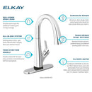 ELKAY Single Hole 2 in 1 Filtered Drinking Water Kitchen Faucet Chrome LKAV7051FCR