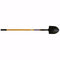 Long handle round point fiberglass shovel