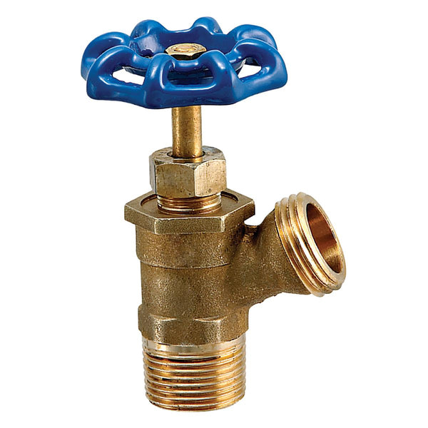 Watts BD2 3/4 3/4 In Boiler Drain Shutoff, Male Ips, Angle