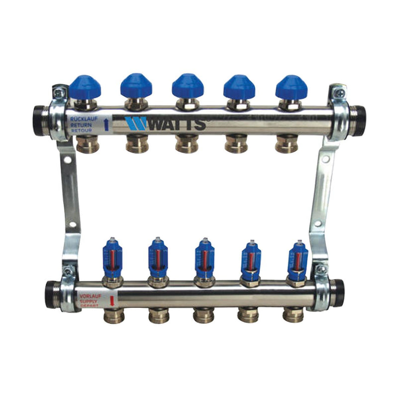 Watts MAN,M5,FLOW, 1 IN Manifold - Plumbing Equipment