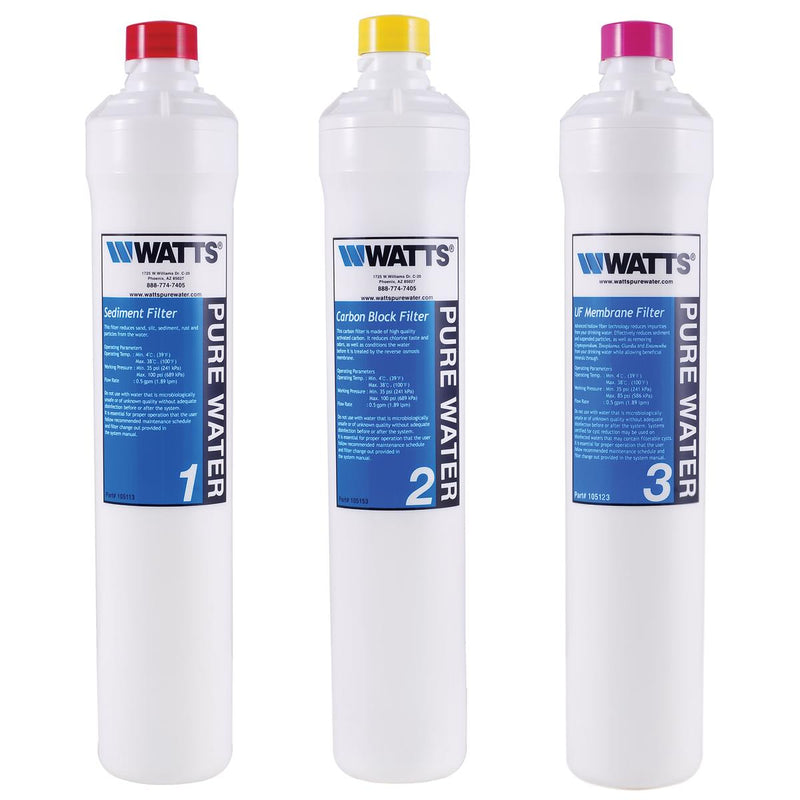 Watts PWFPKKCUF Kwik-Change Uf3 Annual Replacement Filter PK