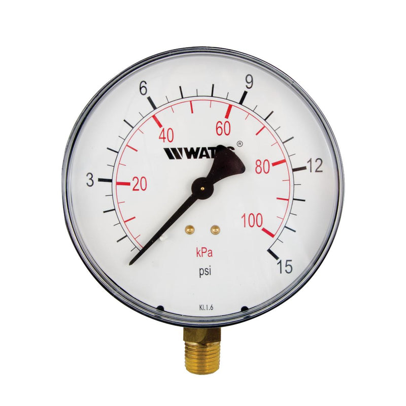 Watts LFDPG1-2 1/2 0-15 1/4 Gauge