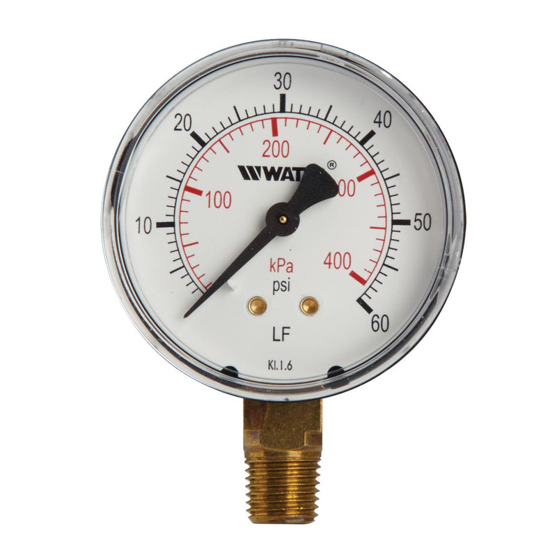 Watts LFDPG1-2 1/2 0-60 1/4 Gauge