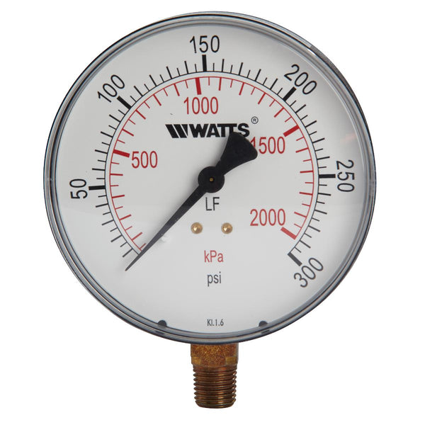 Watts LFDPG1-2 1/2 0-300 1/4 Gauge