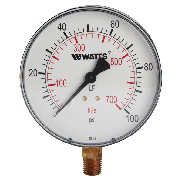 Watts LFDPG1-4 0-100 1/4 Gauge