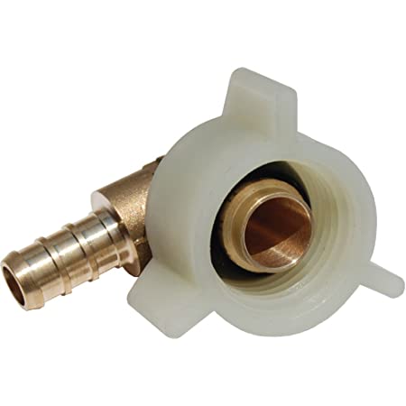 Watts LFWPFC-0608PB Lead Free Faucet Connector, 3/8 Crimp X 1/2 Inch Fpt, Plastic Swivel