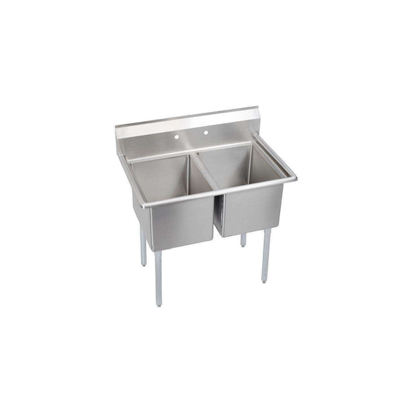 Elkay E2C24X24-0X 2 Comp. Sinks, 55X30 OA, 24X24X12 B, No