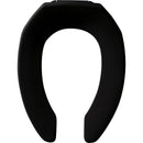 Bemis Elongated Open Front Less Cover Black Toilet Seat