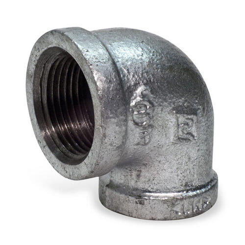 3/4" x 1/2" Galvanized Mall 90 Elbow