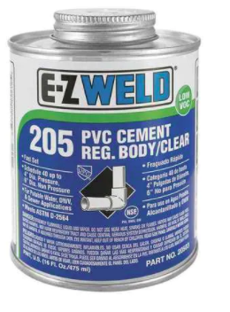 Cement, 8 Oz, Clear, PVC, Low VOC