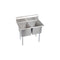 Elkay 2C18X24-0X 2 Comp. Sinks, 43X30 OA, 18X24X12 B, No