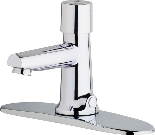 Chicago Faucets Vandal Proof Lavatory Faucet, Manual Metering 3501-8E39VPABCP