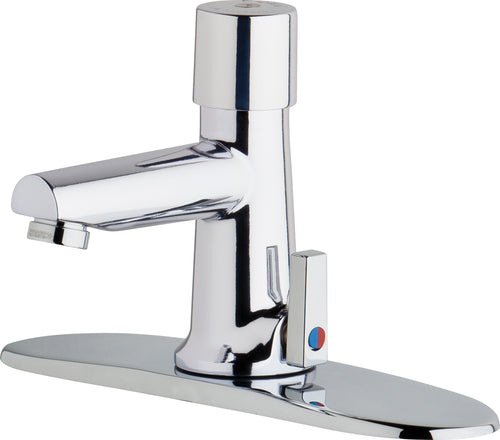 Chicago Faucets Vandal Proof Lavatory Faucet, Manual Metering 3502-8E39VPABCP