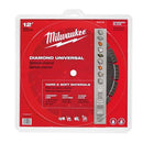 Milwaukee 12" Diamond Universal Segmented-turbo Saw Blade