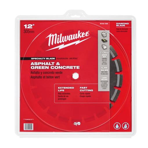 Milwaukee 12" Asphalt & Green Concrete Segmented Saw Blade