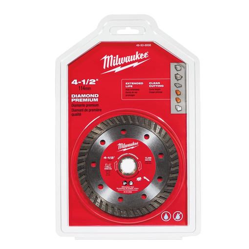 Milwaukee 49-93-8008 4 1/2" Diamond Premium Turbo Saw Blade