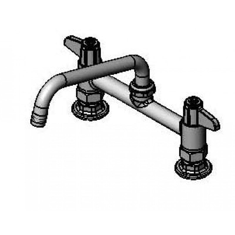 T&S Brass 5F-8DLS08 equip 8" Deck Mount Faucet,Lever Handles