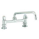 T&S Brass 5F-8DLS10 equip 8" Deck Mtd Faucet, Lever Handles