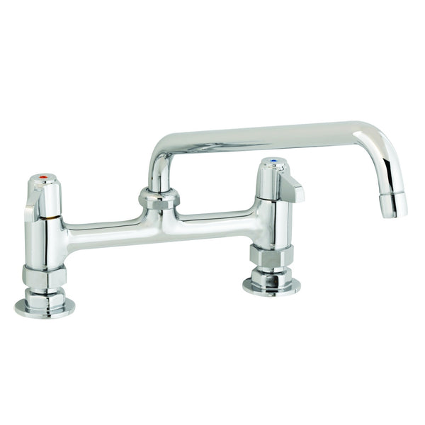 T&S Brass 5F-8DLS12 Equip 8" Deck Mount Faucet,Lever Handles