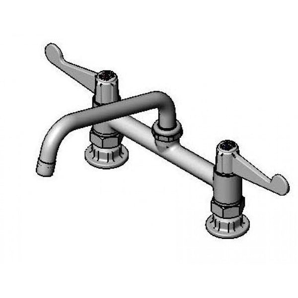 T&S Brass 5F-8DWS08 Equip 8" Deck Mount Faucet,Wrist Handles