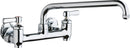 Chicago Faucets Sink Faucet, 8'' Wall W/ Stops 640-L12E1-369YAB