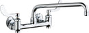 Chicago Faucets Sink Faucet, 8'' Wall W/ Stops 640-L12E35-317YAB