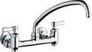 Chicago Faucets Sink Faucet, 8'' Wall W/ Stops 640-L9E35-369YAB