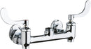 Chicago Faucets Sink Faucet, 8'' Wall W/ Stops 640-LES317YAB