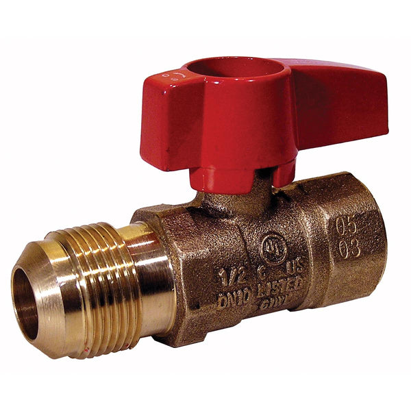 Watts 1/2" OD Flare X 1/2" FIP Gas Connector Shutoff Valve