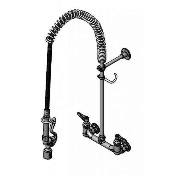 T&S Brass B-0133-CR-BJ Pre-Rinse, 8" Wall Mount Faucet