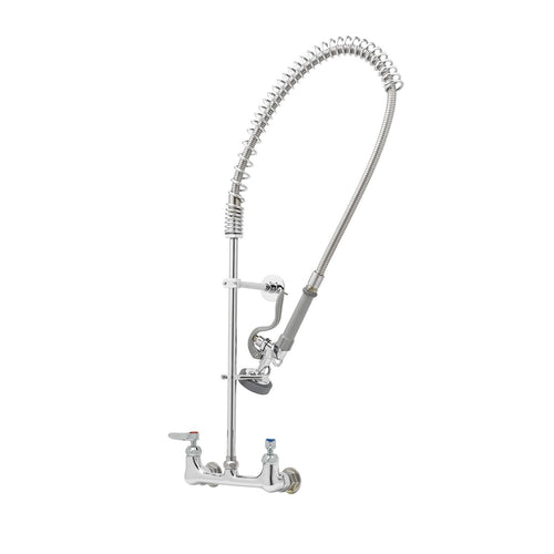 T&S Brass B-0133-CR-B Pre-Rinse, 8" Wall Mount Faucet