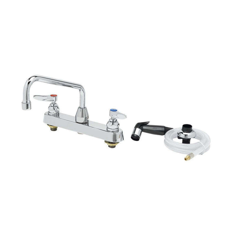 T&S Brass B-1172 Workboard Faucet, Deck Mount, 8" Centers