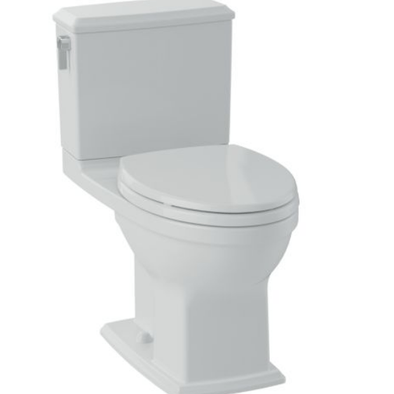 TOTO Connelly Two-Piece Elongated Dual-Max, Dual Flush 1.28 and 0.9 GPF Universal Height Toilet with CeFiONtect, Cotton White CST494CEMFG#01