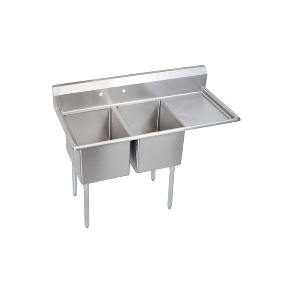 Elkay E2C16X20-R-18X 2 Comp. Sinks, 55X26 OA, 16X20X12 B, R