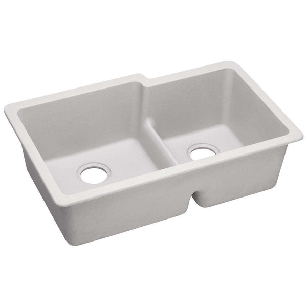 Elkay ELGULBO3322WH0 Quartz Classic 33 x 20.5 x 9.5 Offset