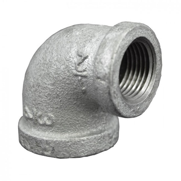 1 1/4" x 1 Galvanized Mall 90 Elbow