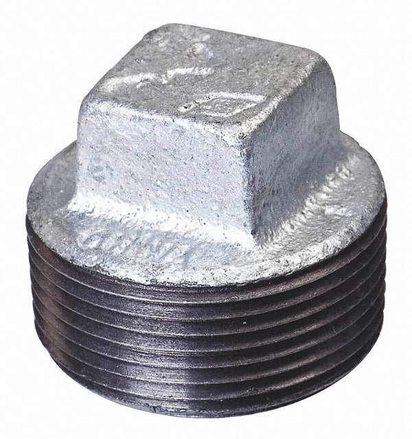 3/8" Galvanized Zinc Square Head Plug