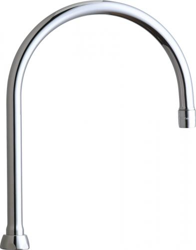 Chicago Faucets 8" Rigid/Swing Gooseneck Spout GN8AJKABCP