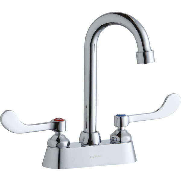 Elkay LK406GN04T4 4" Centers Faucets 4" Gooseneck Spout