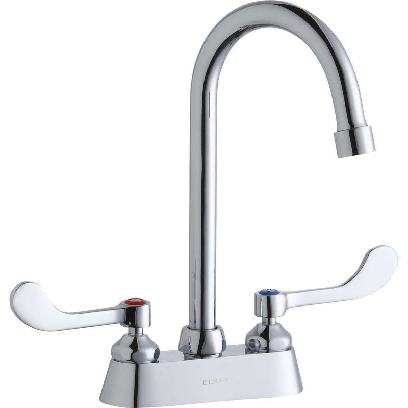 Elkay LK406GN05T4 4" Centers Faucets 5" Gooseneck Spout