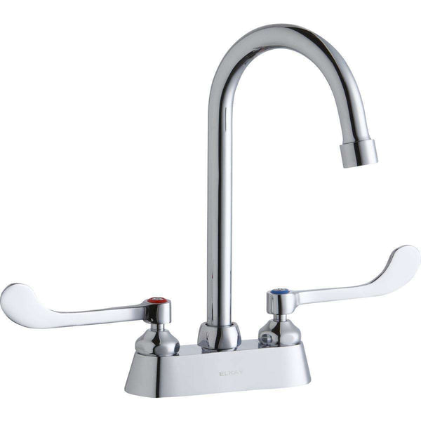 Elkay LK406GN05T6 4" Centers Faucets 5" Gooseneck Spout